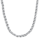 Moissanite Rope Iced Out Chain .925 Sterling Silver 18" HipHopBling