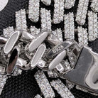 Moissanite Sharp Cuban Link Iced Out Bracelet 13MM .925 Sterling Silver 8" Bracelet HipHopBling