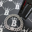 Moissanite Sharp Cuban Link Iced Out Bracelet 13MM .925 Sterling Silver 8" Bracelet HipHopBling