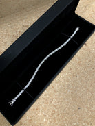 Moissanite VVS D Ideal Cut Tennis Bracelet in .925 Silver 3MM 7" Yellow Gold HipHopBling