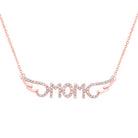 Mom Wings Diamond Pendant Necklace 10K Gold 10K Rose Gold HipHopBling