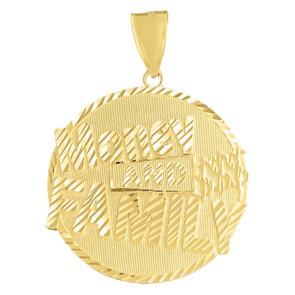 Money and Family DC 10K Yellow Gold Pendant HipHopBling