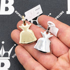 Money Bag 2.55cttw Baguette Diamond Pendant 10K Gold 10K White Gold HipHopBling
