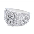 Money Cash Dollar Sign Diamond Ring 2.85cttw 10K Gold 10K White Gold HipHopBling