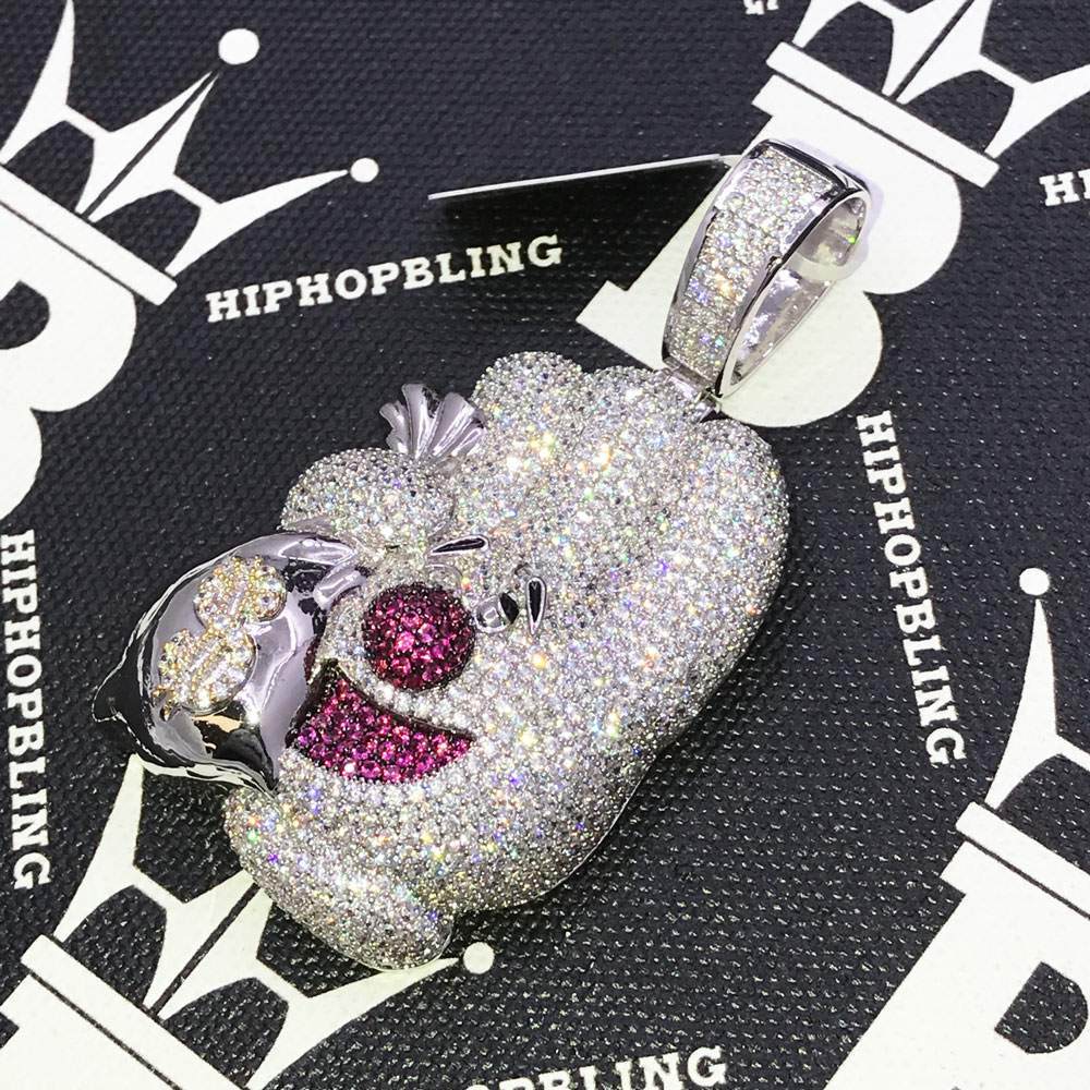 Money Glove CZ Hip Hop Bling Bling Pendant Yellow Gold HipHopBling