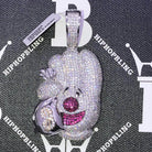 Money Glove CZ Hip Hop Bling Bling Pendant Yellow Gold HipHopBling