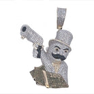 Money Man Diamond Pendant 1.10cttw 10K Yellow Gold HipHopBling