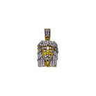 Nano Gold Jesus Piece Pendant .925 Sterling Silver CZ Pendant Only HipHopBling