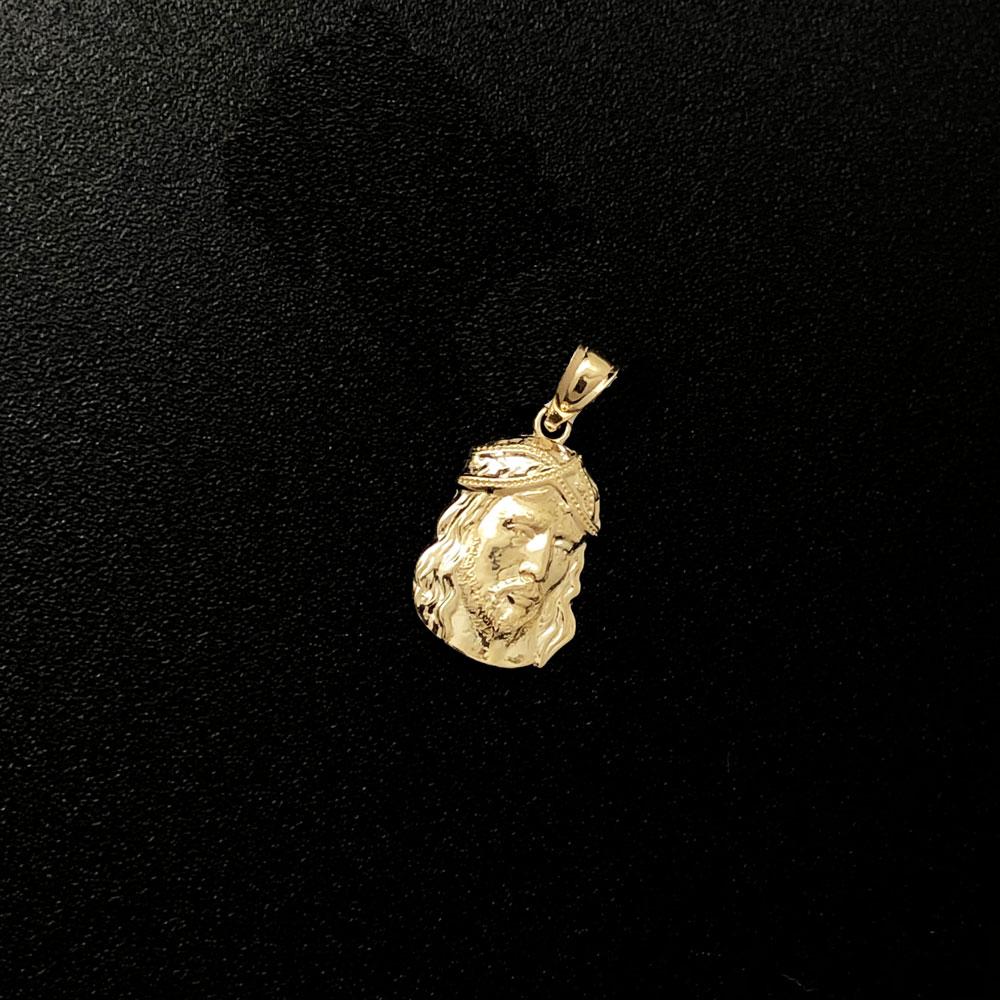 Nano Jesus Piece Pendant 10K Yellow Gold Pendant HipHopBling