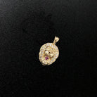 Nano Lion Head CZ 10K Yellow Gold Pendant HipHopBling