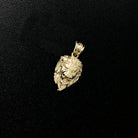 Nano Lion Head DC 10K Yellow Gold Pendant HipHopBling