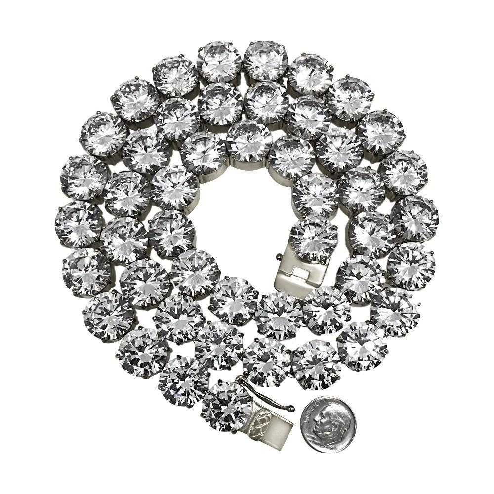 Never Tarnish 15MM CZ Bling Bling Tennis Chain 20" HipHopBling