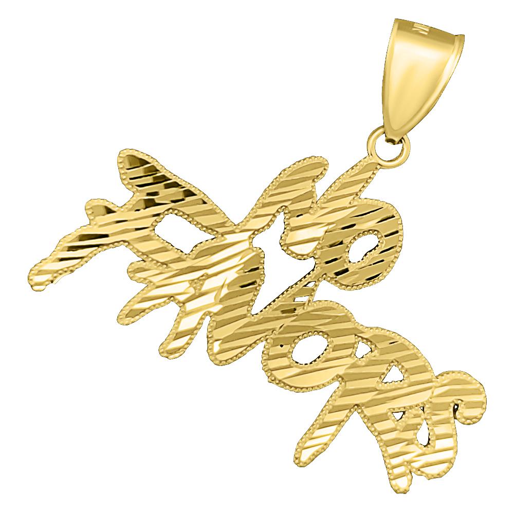 NO FAVORS DC 10K Yellow Gold Pendant HipHopBling