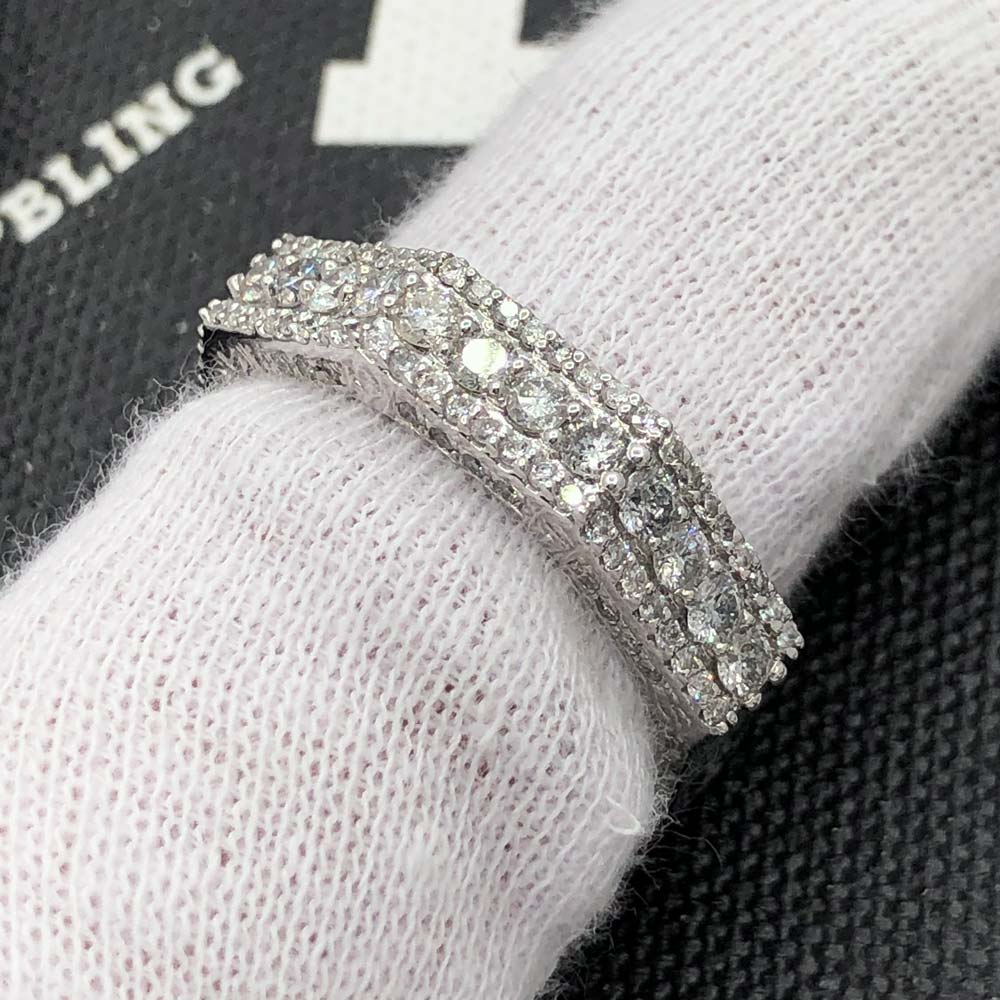 Octagon Diamond Ring 2.25cttw 14K White Gold HipHopBling