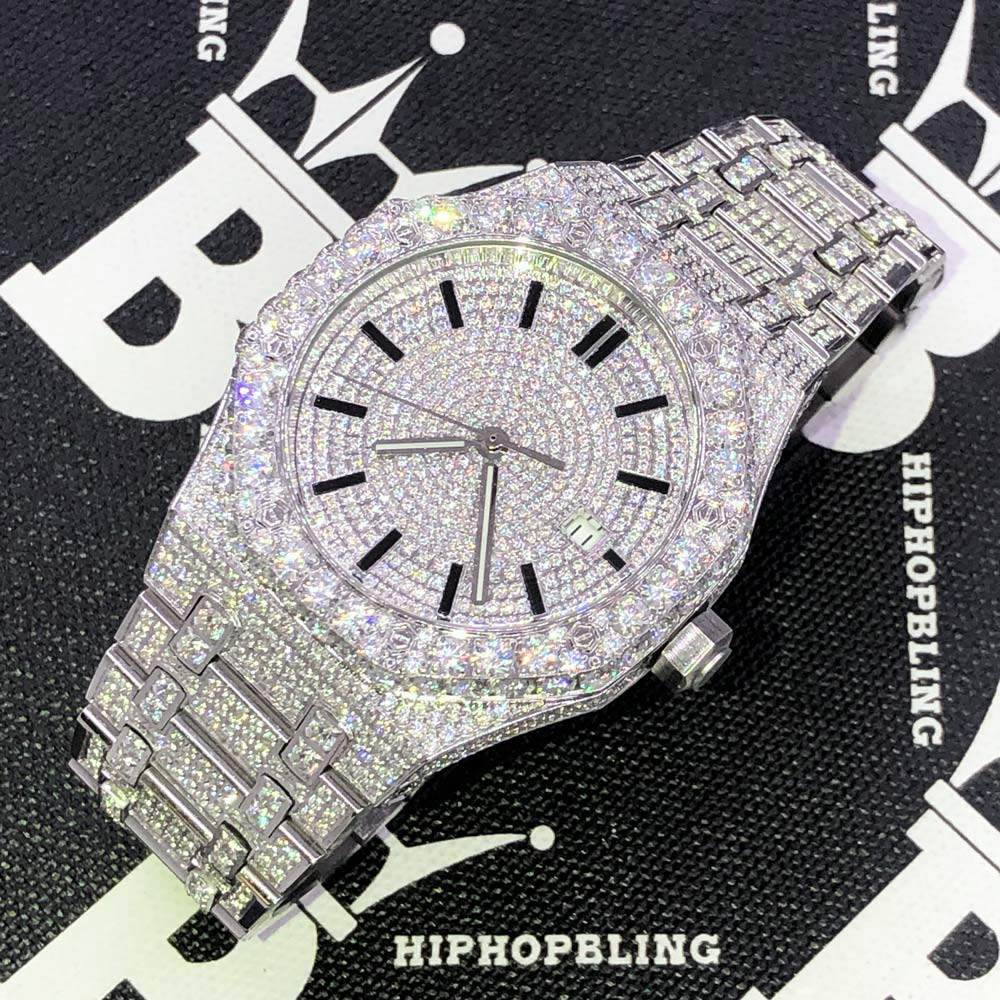 Octagon Full CZ Big Bezel Bling Bling Watch 2 Tone Rose/White Gold HipHopBling