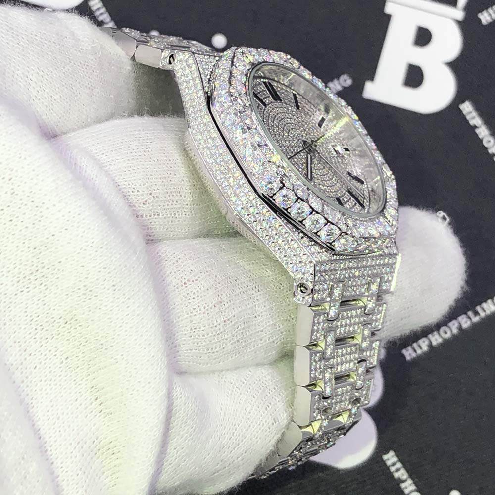 Octagon Full CZ Big Bezel Bling Bling Watch 2 Tone Rose/White Gold HipHopBling