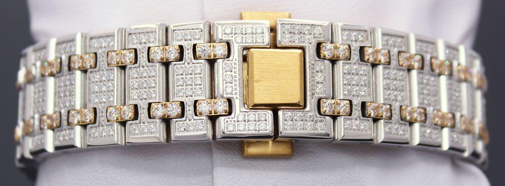 Octagon Full CZ Big Bezel Bling Bling Watch 2 Tone Rose/White Gold HipHopBling