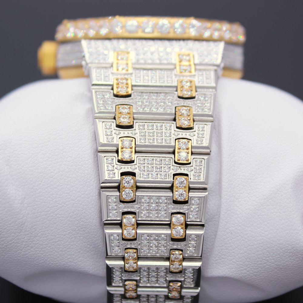 Octagon Full CZ Big Bezel Bling Bling Watch 2 Tone Rose/White Gold HipHopBling