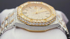 Octagon Full CZ Big Bezel Bling Bling Watch 2 Tone Rose/White Gold HipHopBling
