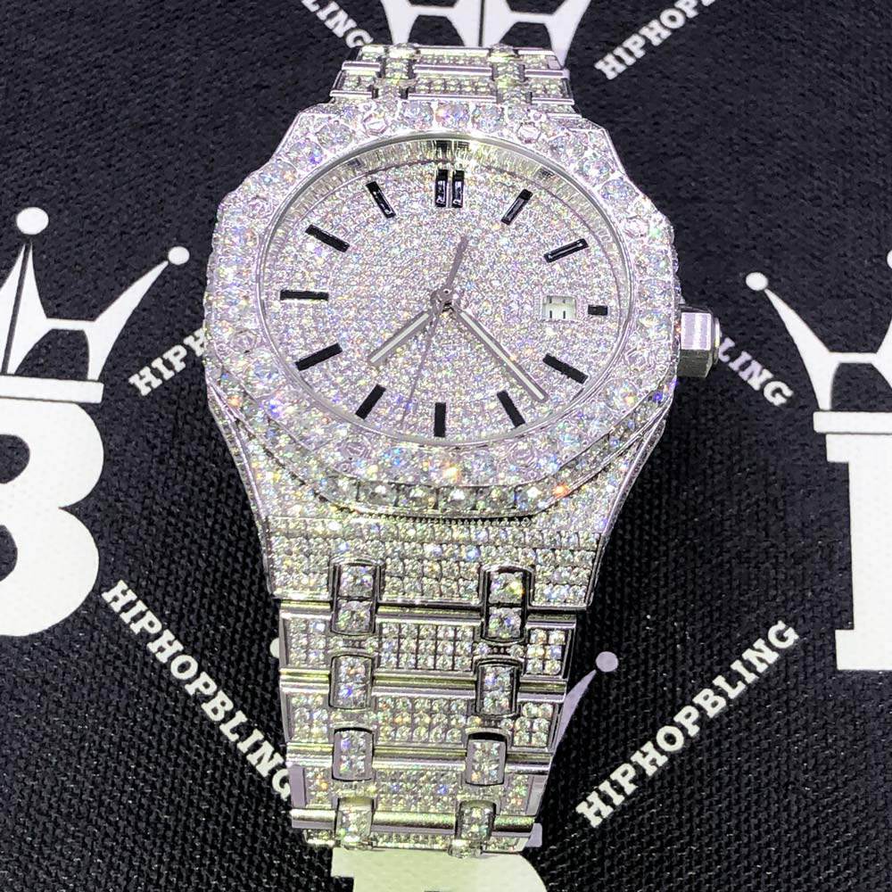 Octagon Full CZ Big Bezel Bling Bling Watch 2 Tone Rose/White Gold HipHopBling