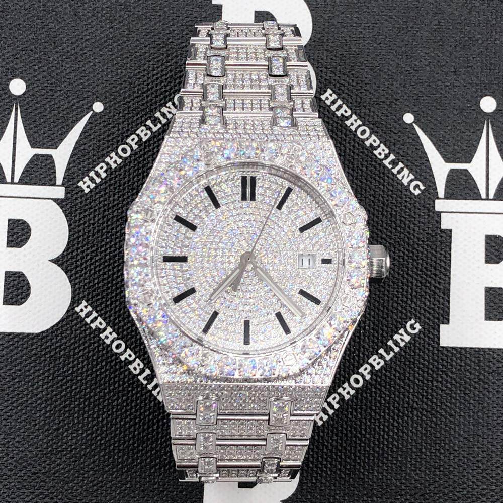 Octagon Full CZ Big Bezel Bling Bling Watch 2 Tone Rose/White Gold HipHopBling