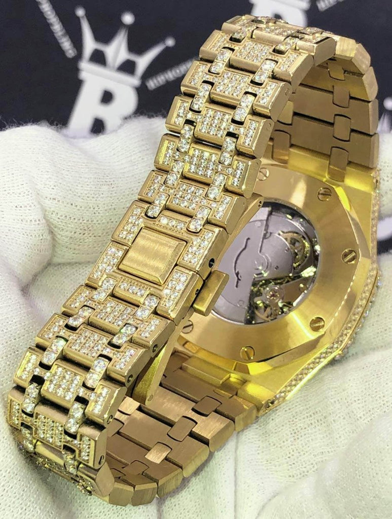 Octagon Full CZ Big Bezel Bling Bling Watch 2 Tone Rose/White Gold HipHopBling