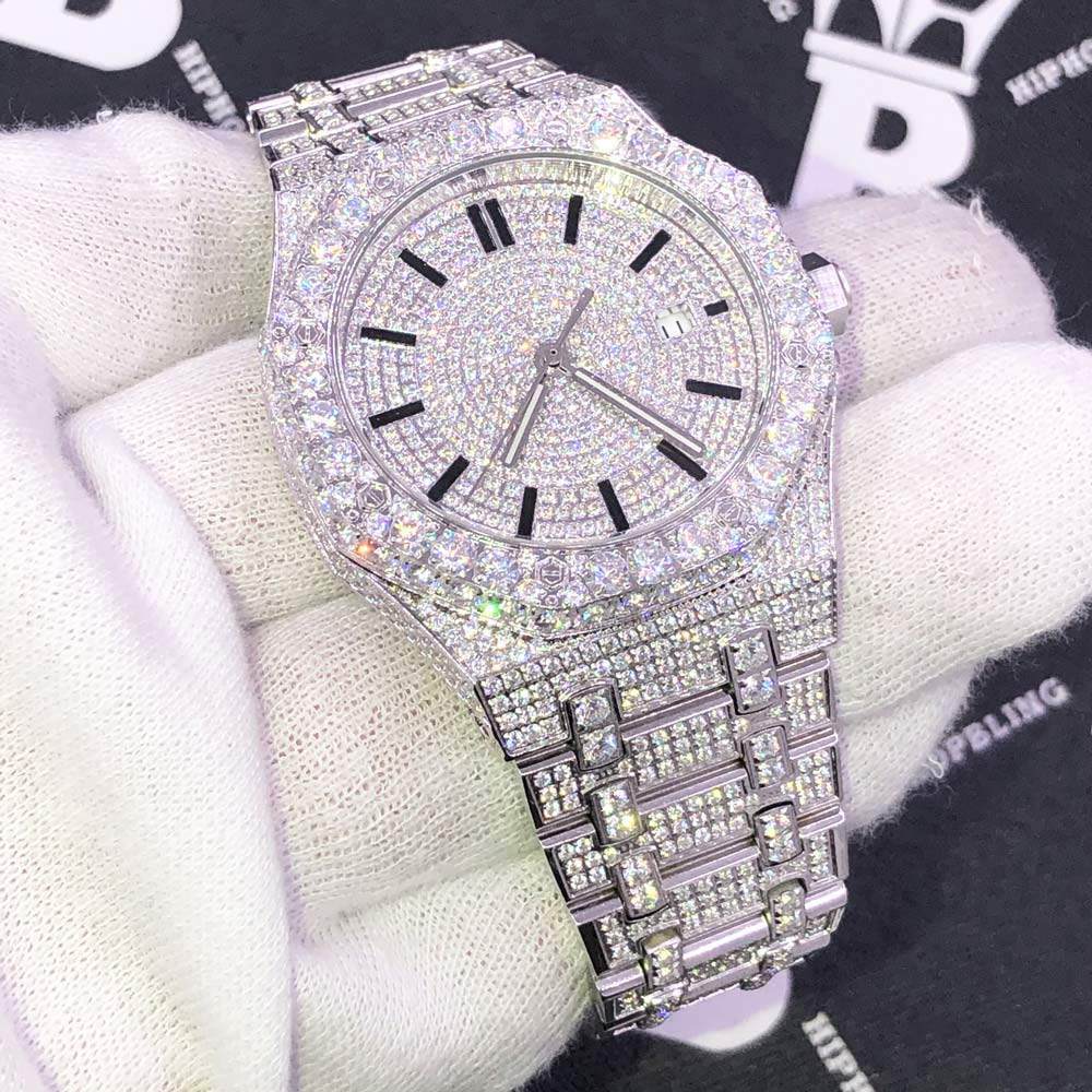 Octagon Full CZ Big Bezel Bling Bling Watch 2 Tone Yellow/White Gold HipHopBling