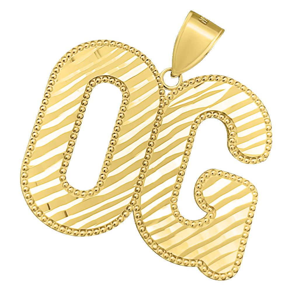 OG DC 10K Yellow Gold Pendant HipHopBling