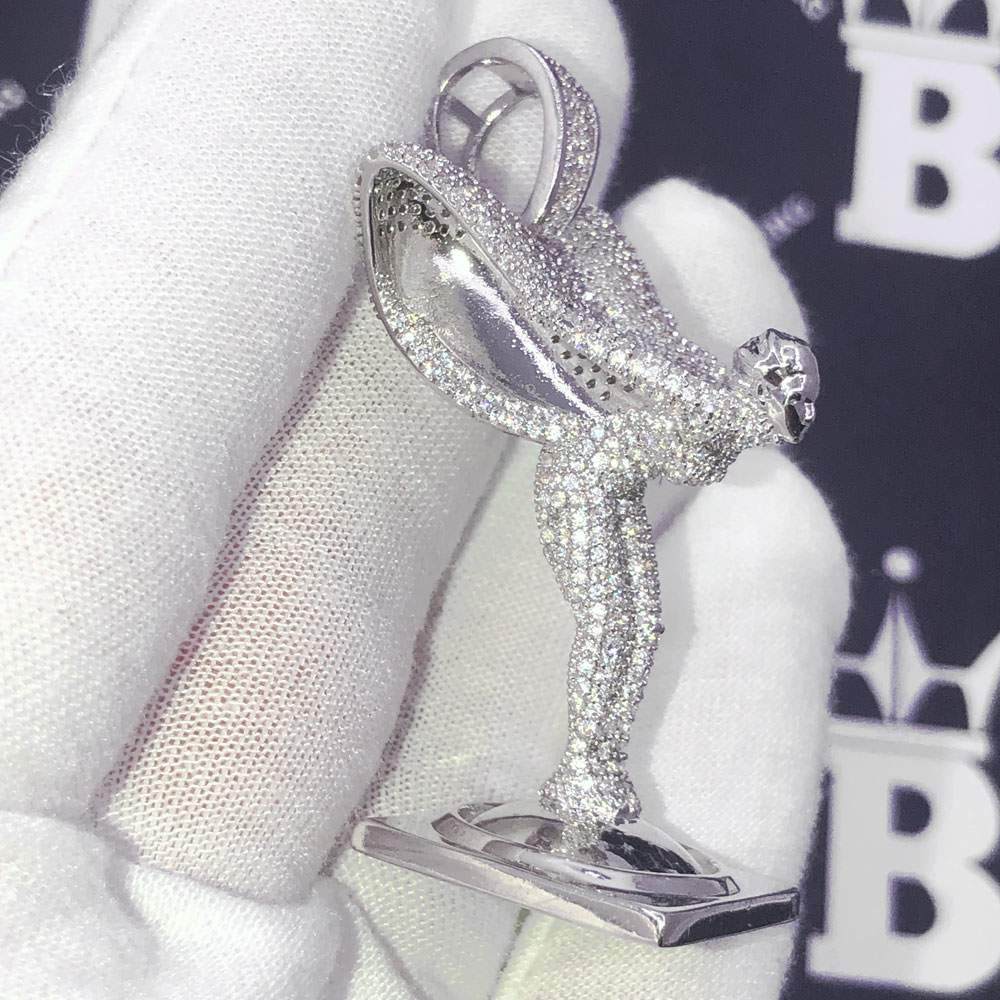 Ornament CZ Hip Hop Bling Bling Pendant White Gold HipHopBling