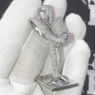 Ornament CZ Hip Hop Bling Bling Pendant White Gold HipHopBling