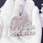 OTM Out The Mud VVS CZ Hip Hop Bling Iced Out Pendant White Gold HipHopBling