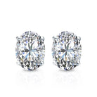 Oval Cut Moissanite VVS D Stud Earrings .925 Sterling Silver White Gold 4x6MM (1.00 Carats) HipHopBling