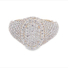 Oval Pave Diamond Ring 2.32cttw 10K Gold 10K Yellow Gold HipHopBling