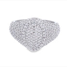 Oval Pave Diamond Ring 2.32cttw 10K Gold 10K Yellow Gold HipHopBling