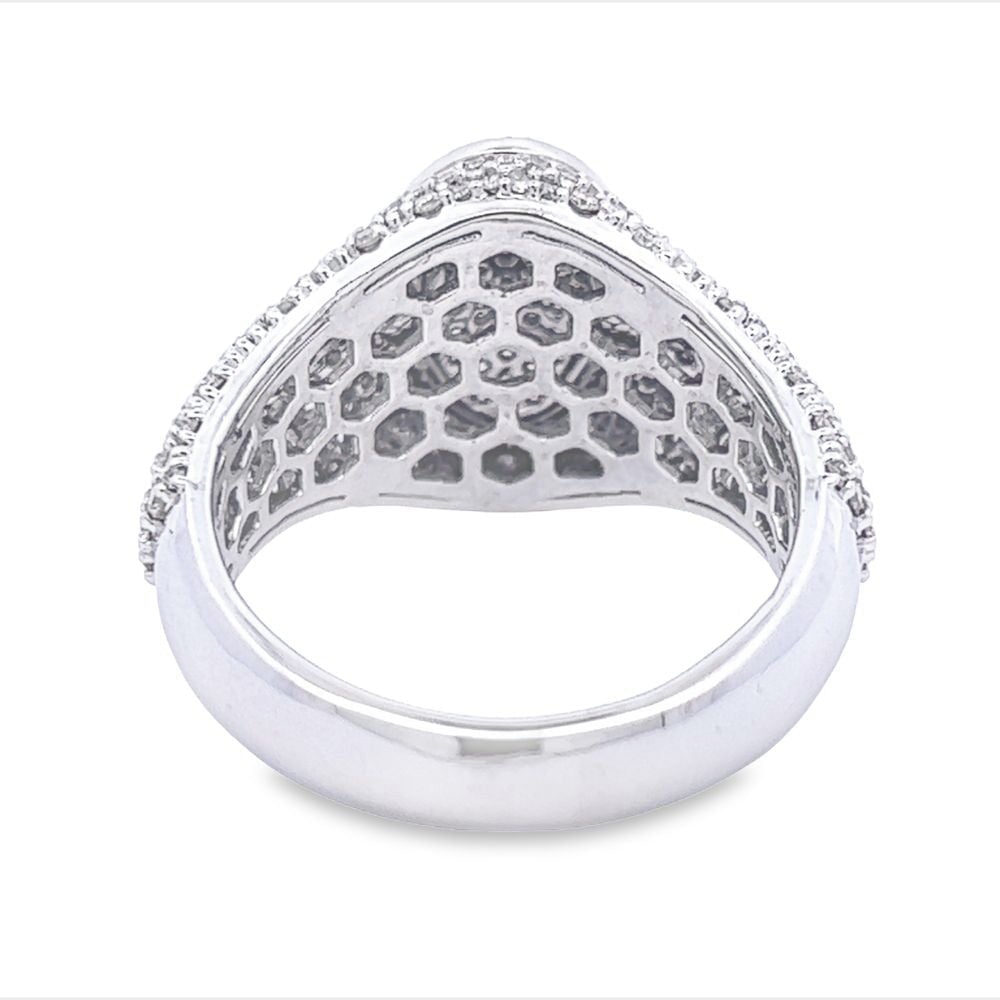 Oval Pave Diamond Ring 2.32cttw 10K Gold 10K Yellow Gold HipHopBling