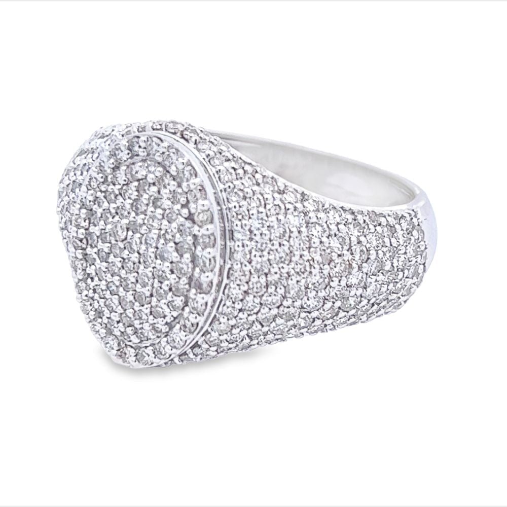Oval Pave Diamond Ring 2.32cttw 10K Gold 10K Yellow Gold HipHopBling