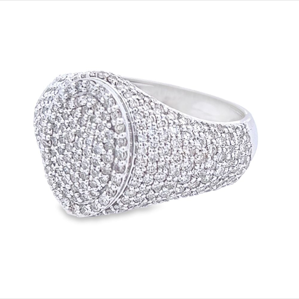 Oval Pave Diamond Ring 2.32cttw 10K Gold HipHopBling