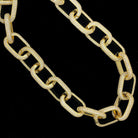 Oval Rolo Link CZ Hip Hop Bling Bling Chain Yellow Gold 18" HipHopBling