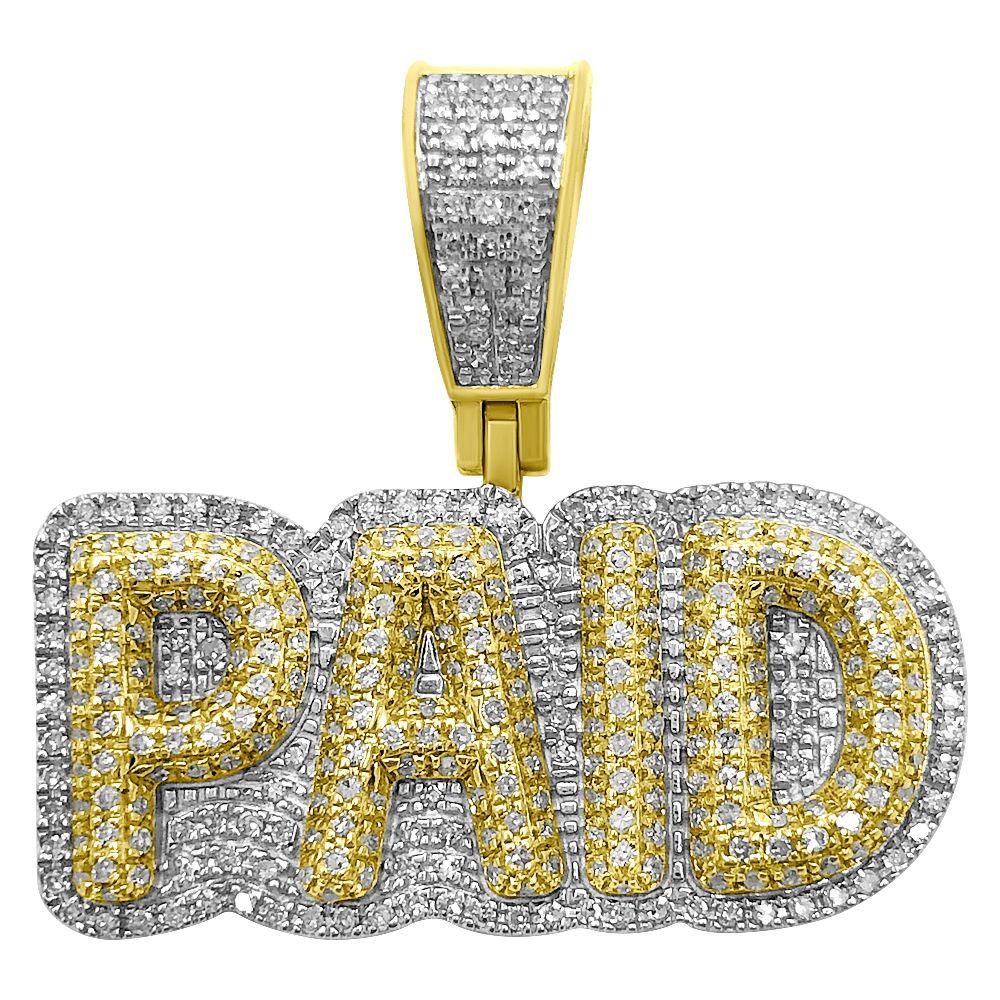 PAID Diamond Pendant .73cttw 10K Yellow Gold HipHopBling