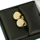 Pave Solitaire VVS Moissanite Earrings .925 Sterling Silver White Gold HipHopBling