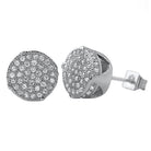 Pave Solitaire VVS Moissanite Earrings .925 Sterling Silver White Gold HipHopBling