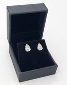 Pear Cut Moissanite VVS D Stud Earrings .925 Sterling Silver White Gold 4x6MM (1.00 Carats) HipHopBling