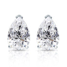 Pear Cut Moissanite VVS D Stud Earrings .925 Sterling Silver White Gold 4x6MM (1.00 Carats) HipHopBling