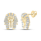 Pharaoh Diamond Earrings .20cttw 10K Yellow Gold HipHopBling