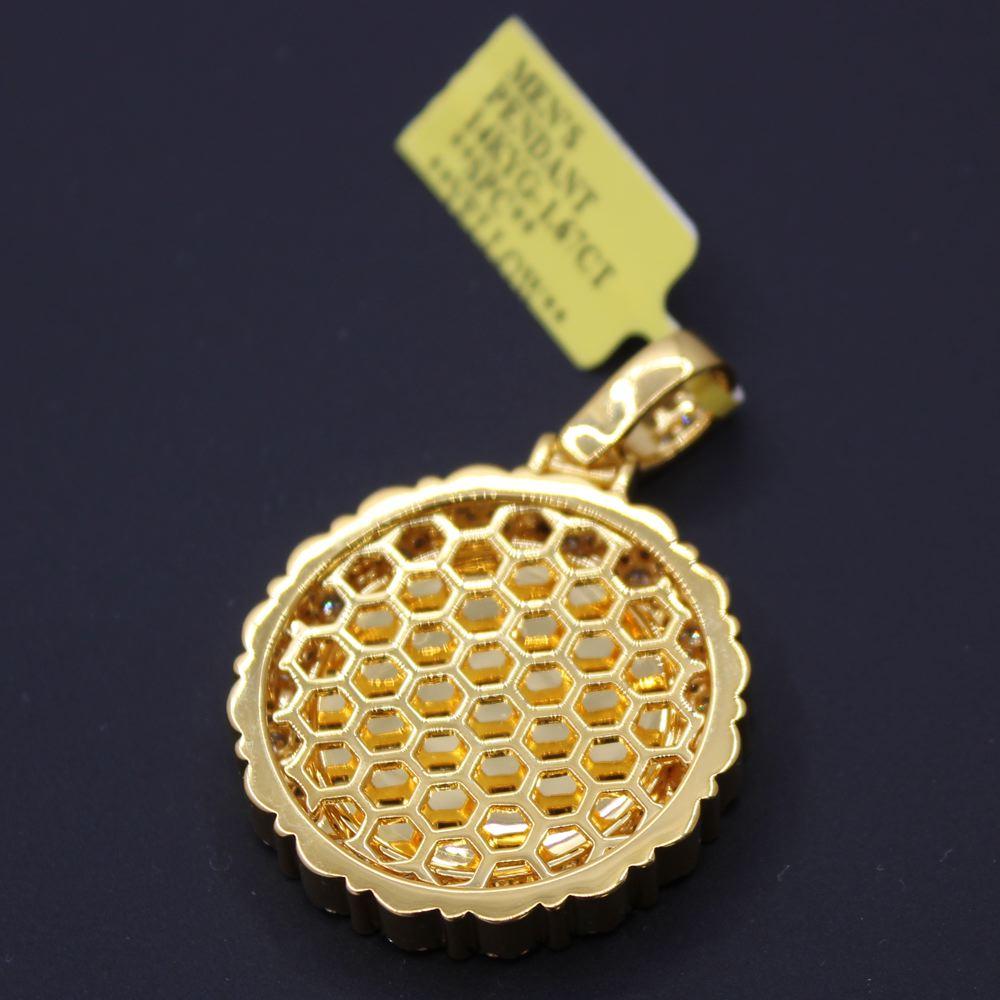 Picture Frame Cluster Diamond 1.67cttw Pendant 14K Gold HipHopBling