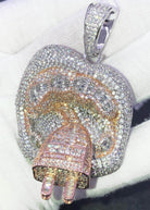 Plug Grillz Mouth CZ Hip Hop Bling Bling Pendant Rose Gold HipHopBling