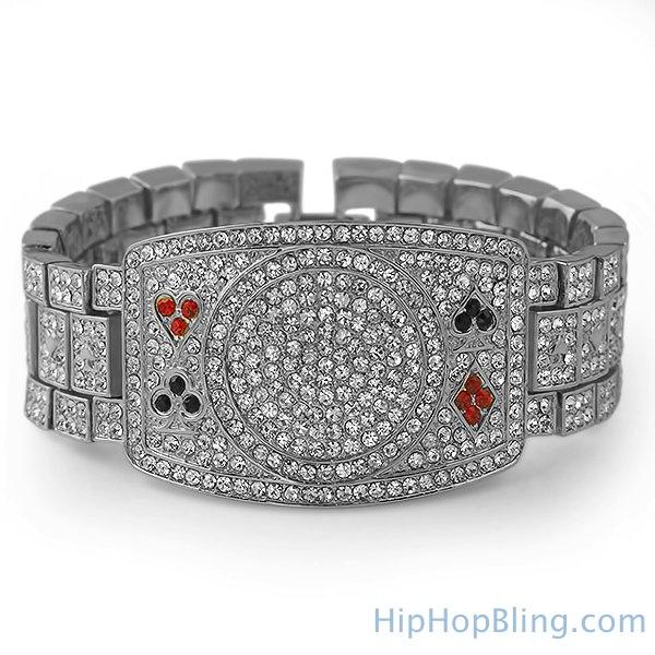 Poker Bracelet Texas Hold Em Bling Bling HipHopBling