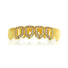 Polished 4 Open Tooth CZ Bling Bottom Teeth HipHopBling