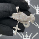 Prayer Hands Cross VVS 3.00cttw Moissanite Pendant .925 Sterling Silver HipHopBling