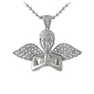 Praying Cherub Angel Bust CZ Micro Pave Pendant Pendant Only HipHopBling